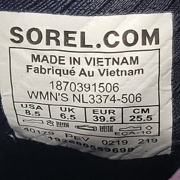 Sorel Kinetic Sneak Women's Purple Knit Slip On Sneakers NL3374-506 US Size 8.5 - Picture 10 of 10